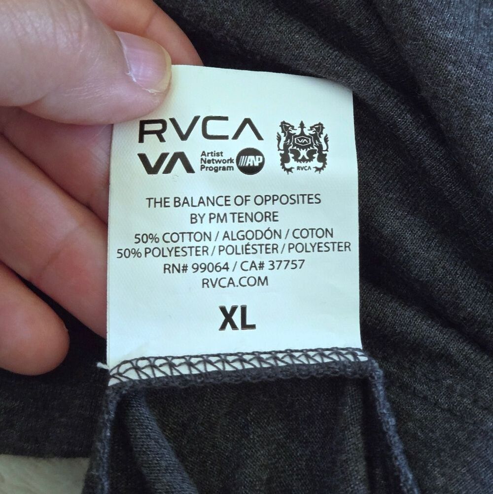 RVCA🏄♂️ "Floral Park" Vintage Dye Slim Fit Graphic Tee👕 - NWT - Picture 7 of 16